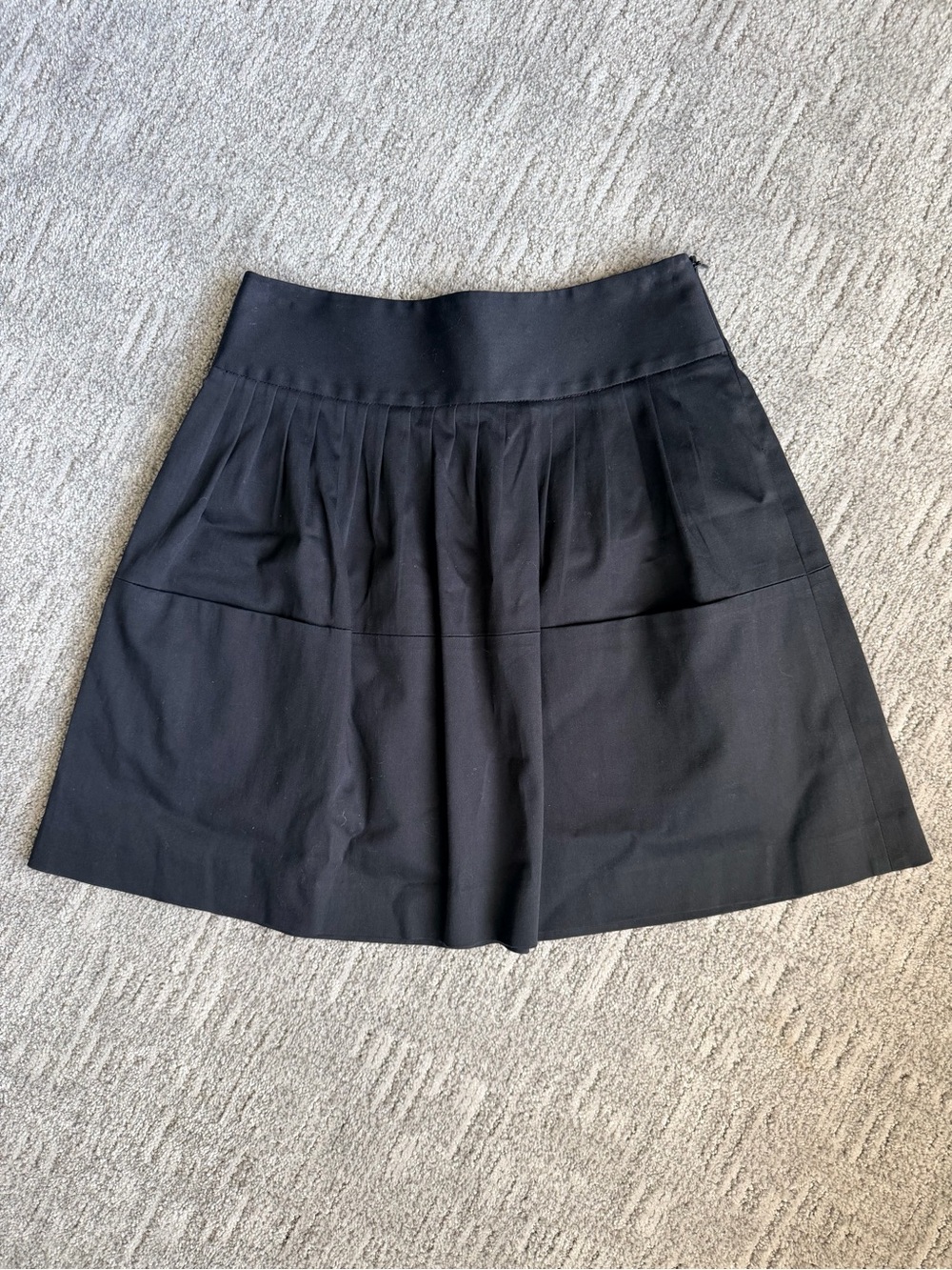 Theory Black Mini Pleated Skirt with Pockets
